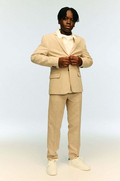 H&M Linen-blend Suit Trousers