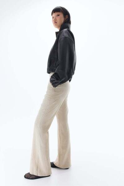H&M Linen-blend tailored trousers