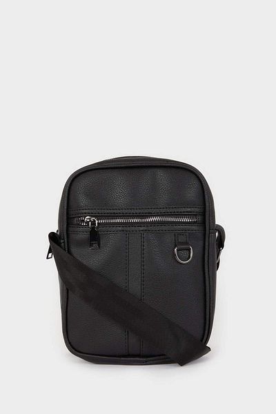 DeFacto Men's Faux Leather Crossbody Bag E7916Axns