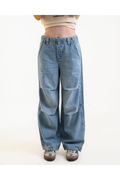 HAİHOLA Paça Lastik Detaylı Unisex Jean