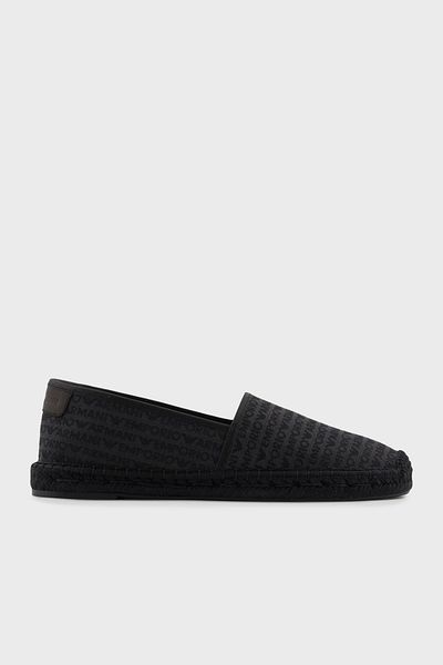 Emporio Armani Leather All Logo Espadrille Men's Espadril