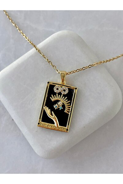 Tudivanyu Aksesuar قلادة التارو بتفاصيل إنفينيتي من حجر الزركون