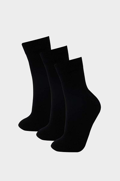 DeFacto Men's 3-Piece Cotton Socks E9971Axns