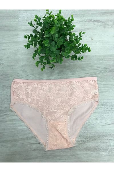 HS İÇ GİYİM Women's Slip Panties – Lace Front, Suitable for Daily Use, Stylish and Comfortable