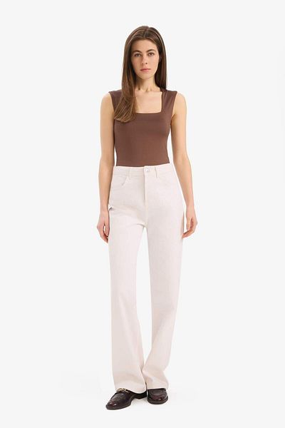DeFacto Slim Fit Plain Body E9045ax25sp Quadratischer Ausschnitt Basic Slim Fit