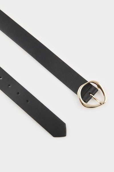 DeFacto Women's Oval Buckle Faux Leather Jean Belt F1900Axns