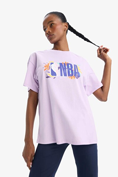 DeFacto Fit NBA Wordmark Oversize Crew Neck - Tričko s krátkým rukávem A4120ax25sm
