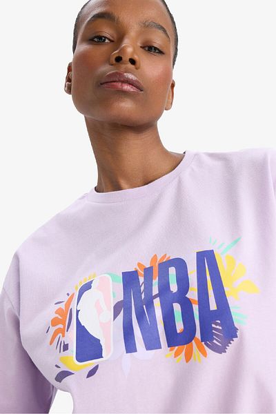 DeFacto Fit NBA Wordmark Oversize Crew Neck - Κοντομάνικο T-shirt A4120ax25sm