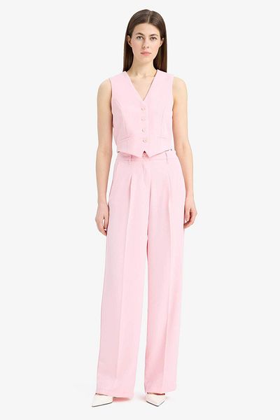 DeFacto Regular Fit V-Neck Crepe Blazer Vest E8597Ax25Sp