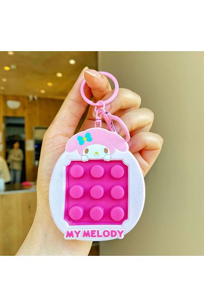 Choice سلسلة مفاتيح كرتونية من Sanrio Knead Happy مقاس 10 سم على شكل قطة Kulomi Kt مع قلادة لتخفيف الضغط على الظهر
