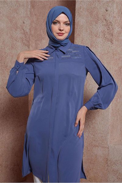 Alvina 43567 Model Stone Printed Tunic