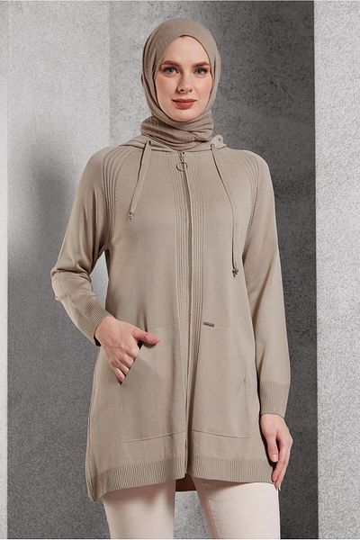 Alvina Tricotaj cu glugă Cardigan - Model 45012