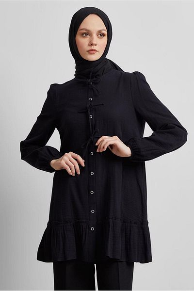 Alvina Cotton Baglama Detailed Tunic 45369