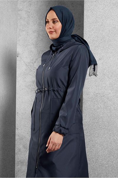 Alvina Hooded Trench Coat 10802 - Stylish and Comfortable Design
