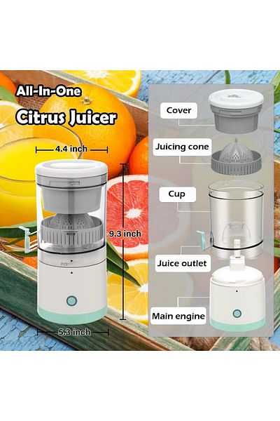Lumely Portable Electric Fruit Squeezer, Rechargeable,Fine Juicing, Kitchen blender for fruit Juices