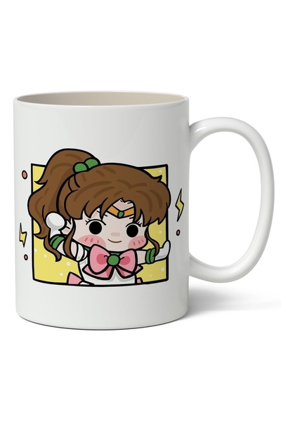 Toyaso كوب أبيض بتصميم الرسوم المتحركة Sailor Moon Makoto Kino Avatar هدية لص...