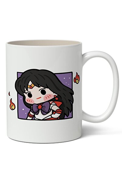 Toyaso كوب أبيض بتصميم الرسوم المتحركة Sailor Moon Sailor Mars Avatar هدية لص...