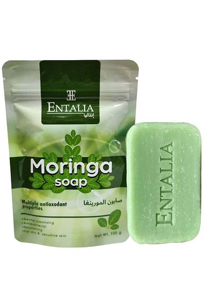 ENTALIA Thai Moringa Soap for Cleansing and Soothing Dry and Sensitive Skin, Nourishing and Antibacterial, 1