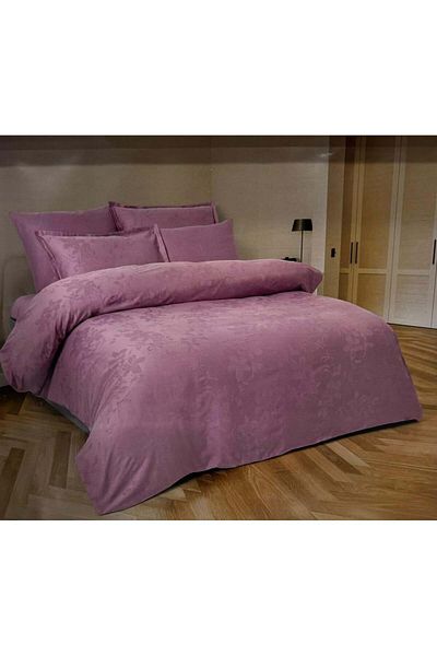 K&A مجموعة نيف ساتان جاكار مزدوجة Perle Puce