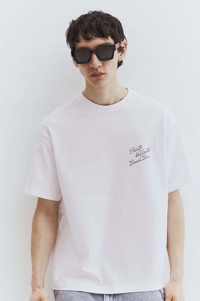 H&M تي شيرت قطني مريح