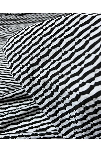 Kumaş Parça Чорно-біле рельєфне плетіння Ширина: 165