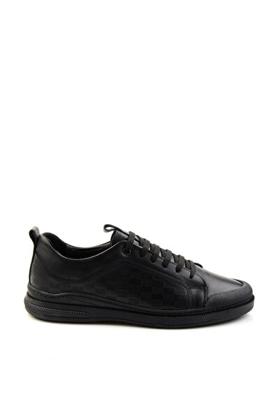 Bambi Siyah Leather Erkek Sneaker E01084240703