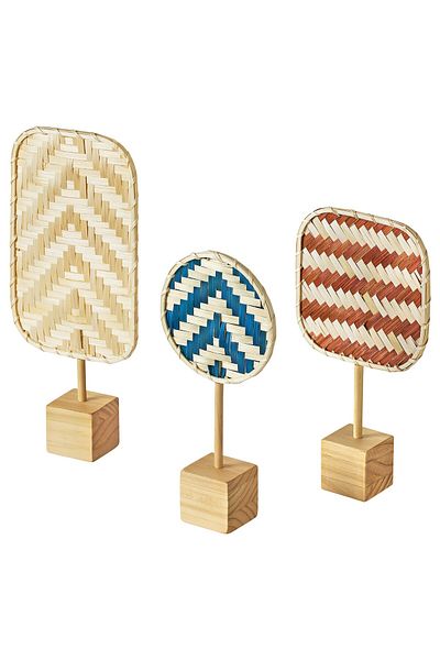 IKEA KALKKÄRR Decoration set of 3, bamboo/pine
