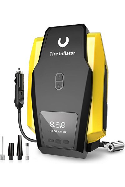 Arabest Tire Inflator Portable Air Compressor,Air Pump for Car Tires,12V ,Auto Shutoff Function & LED Light