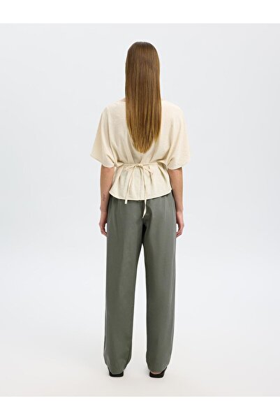 Selected Femme High Waist Hose Baumwoll