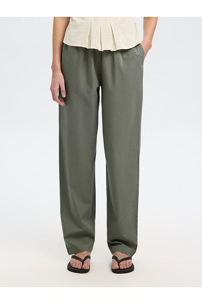 Selected Femme High Waist Hose Baumwoll