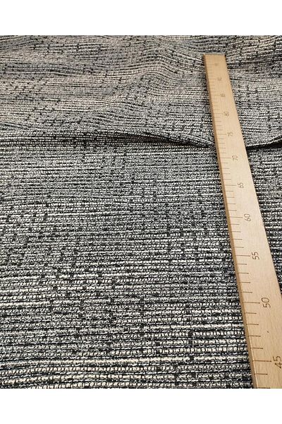 Kumaş Parça Χρώματα Black Ecru Weaving Chanel (Πλάτος 150 cm x Μήκος 250 cm)