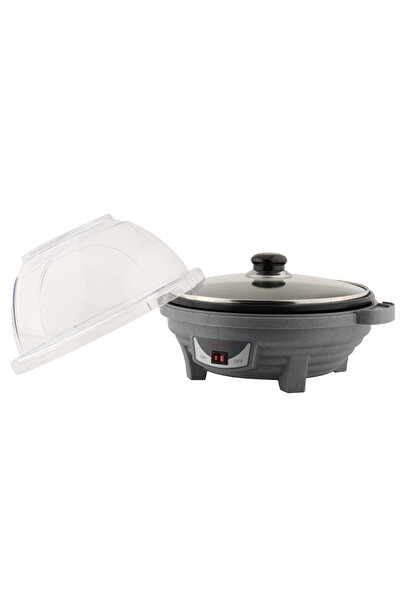 ALSAIF Electric Coffee Roaster, Rotates And Mixes Evenly By Ratation Bar, Transparent Lid, 940w, Grey
