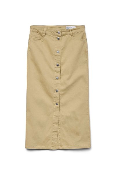 Vero Moda Jeansrock VMWILD Hohe Taille Langer Rock