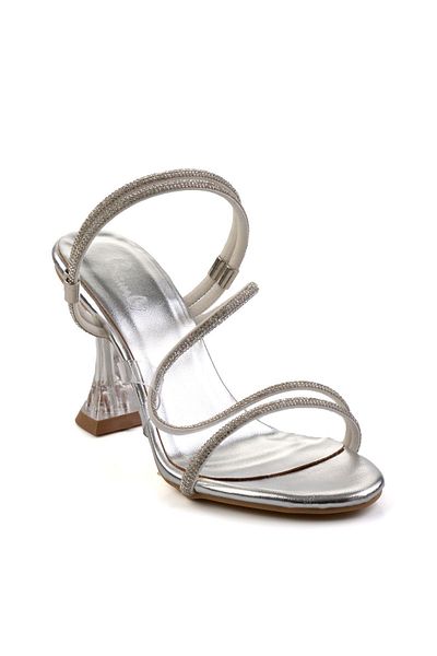 Bambi Pantofi de rochie de seară pentru femei Metallic Lame K 05124007309