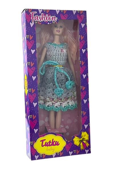 GÜZELYÜZ AVM Tutku Bebek Örgü Elbiseli Bebek 27cm