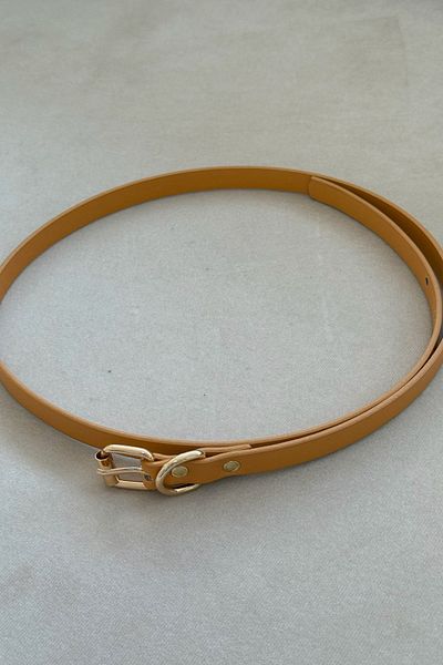 Birgül Bektaş Camel Gold - Δερμάτινη ζώνη με αγκράφα