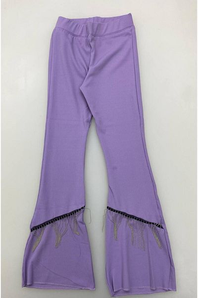 ÖRZİKİDS Leggings with Lycra Ribbed Stripe