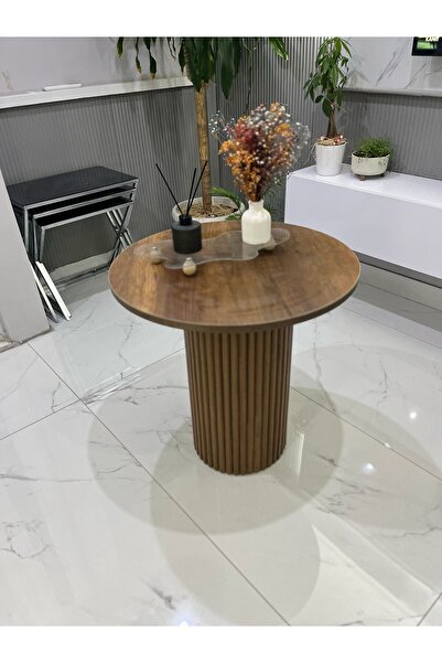 MatBeyaZ bohem yan sehpa fiskos sehpa çıtalı dekoratif mdf üst tablalı