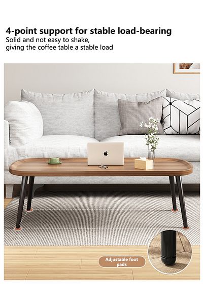sharpdo Walnut Coffee Table, Modern Sofa Table Side Table, Suitable For Living Room, Home, Office
