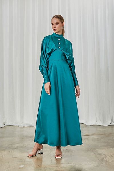 Birgül Bektaş Βραδινό φόρεμα Sara Turquoise