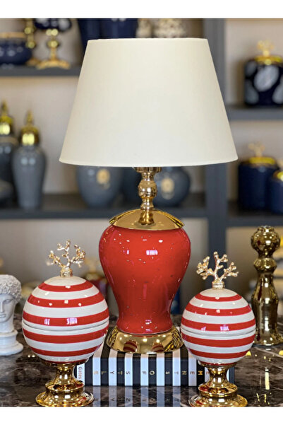 MIARIK DESIGN & DEKORASYON Dekoratif Seramik Küp Can Model Abajur