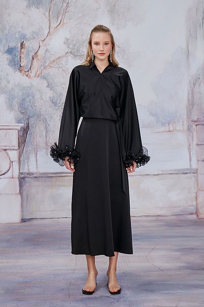 Birgül Bektaş Kimono negru Aurora