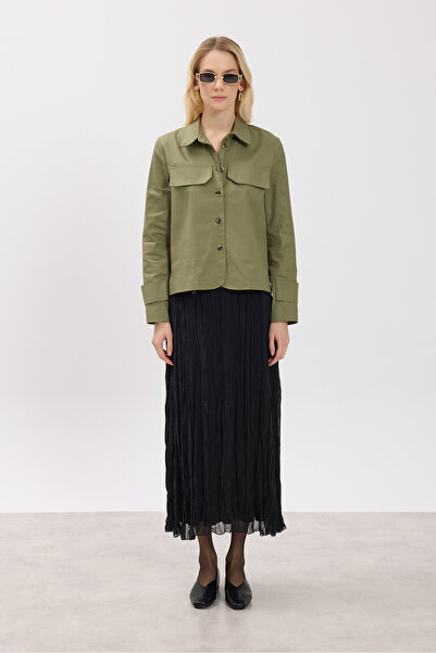 Birgül Bektaş Cămașă jachetă din pânză kaki