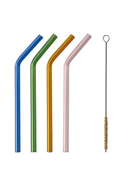 IKEA BLÅKÄXA Drinking straws/cleanbrush set of 5, mixed colours