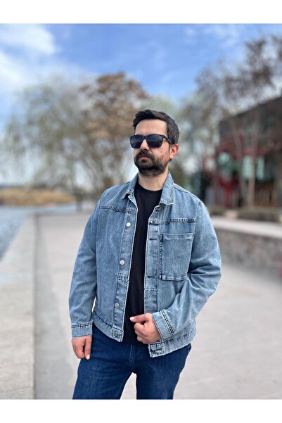 Gizybutik Tek Cepli Denim Ceket