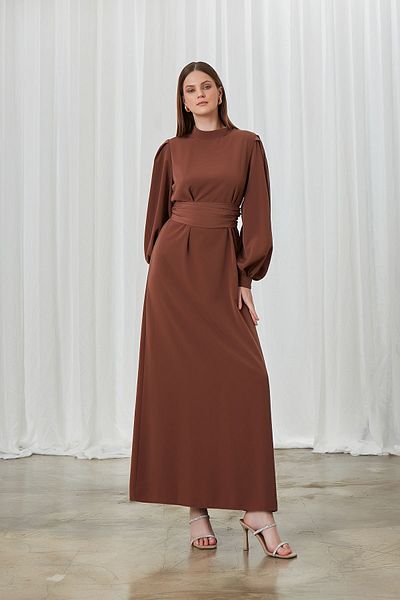 Birgül Bektaş Brown Nora Dress