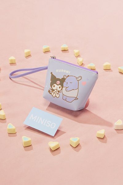 Miniso Sanrio Licensed Pentagonal Mini Coin Purse - Kuromi