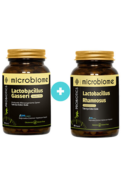Microbiome 2'li Paket: Microbiome Lactobacillus Rhamnosus + Lactobacillus Gasseri Probiyotik Avantajlı Set