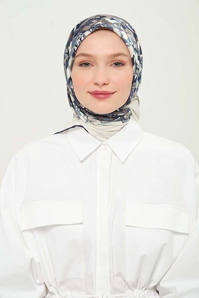Madame Polo Eșarfă din raion imprimată cu model multicolor zilnic anti-rid anti-alunecare 90x90cm