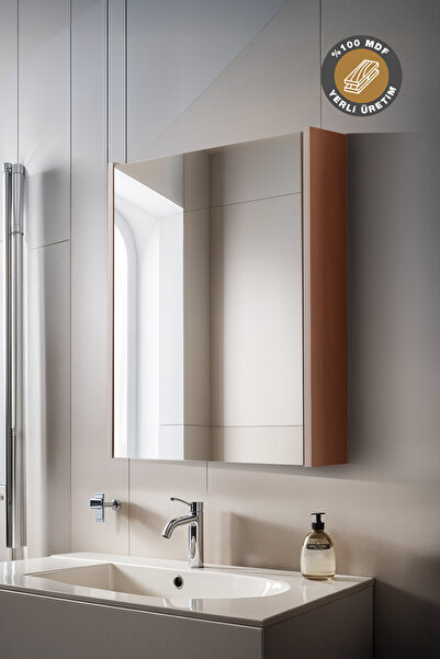 shop Aynalı Banyo Dolabı – Raflı Lavabo Üstü, Modern Tasarım 45X70